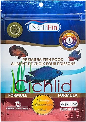 NorthFin Cichlid Pellets Formula 0.039 in Sinking - 8.82 oz - Comida cíclida para pescados - Comida para cíclidos africanos - Comida para peces