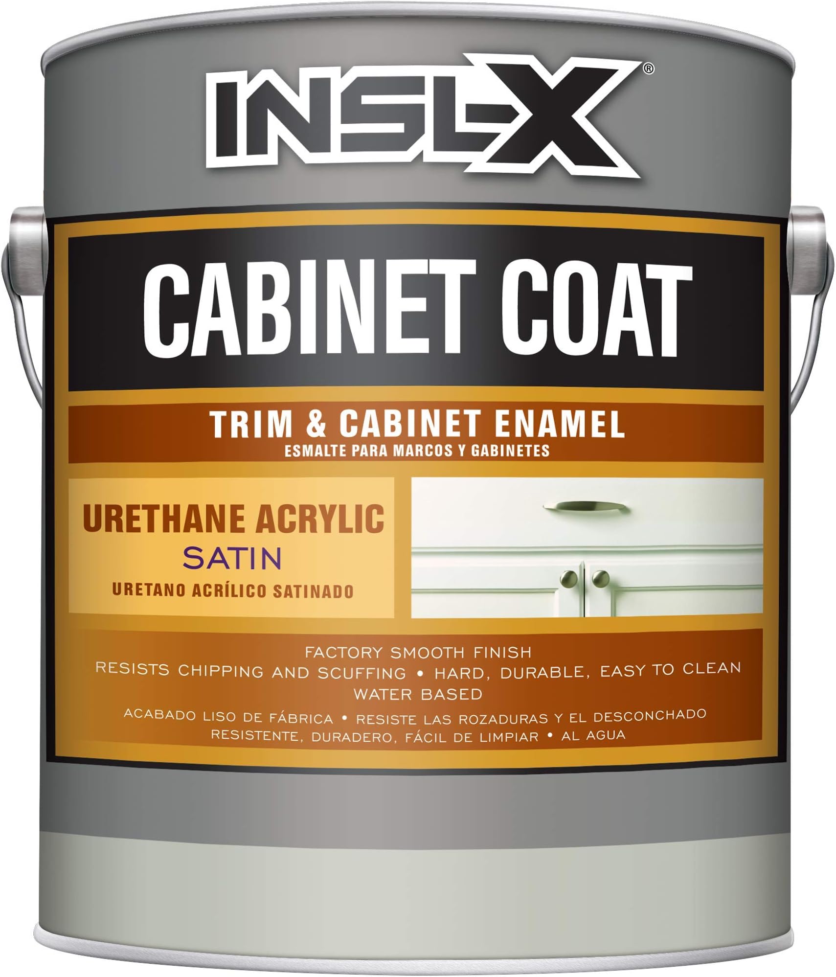 CC550109A-01 Cabinet Coat Enamel, Satin Sheen Paint, 1 Gallon, White, 128 Fl Oz (Pack of 1)