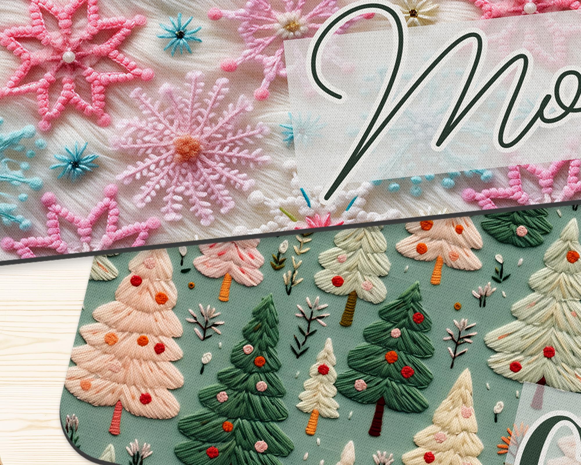 Pet Christmas Decor Personalized Christmas Dog Mat Custom Pet Placemat