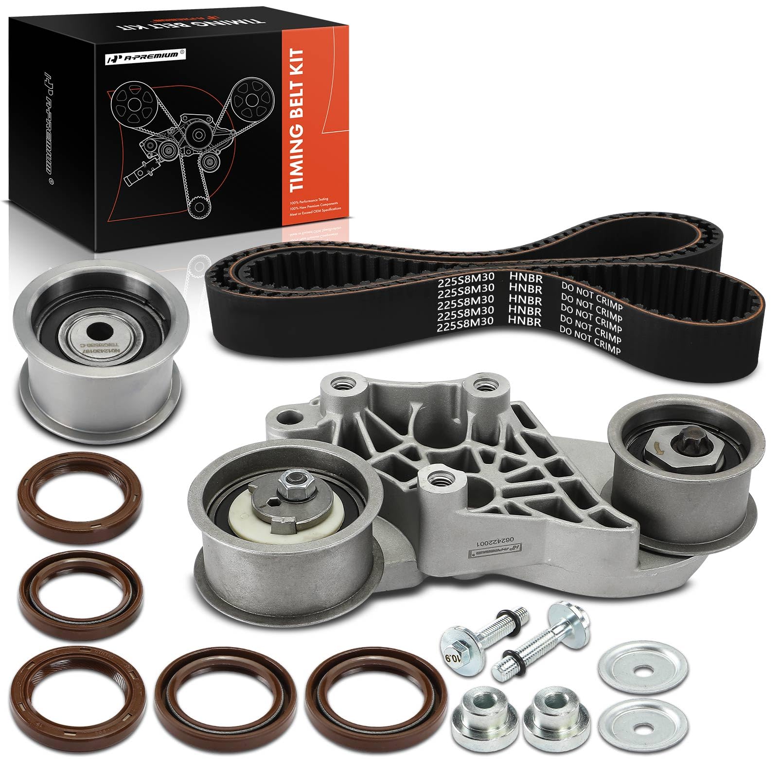 A-Premium Engine Timing Belt Kit Compatible with Cadillac, Saab & Saturn Cars - CTS 2003-2004, 9-5 1999-2003, L300 2002-2005, LW300 2002-2003, Vue