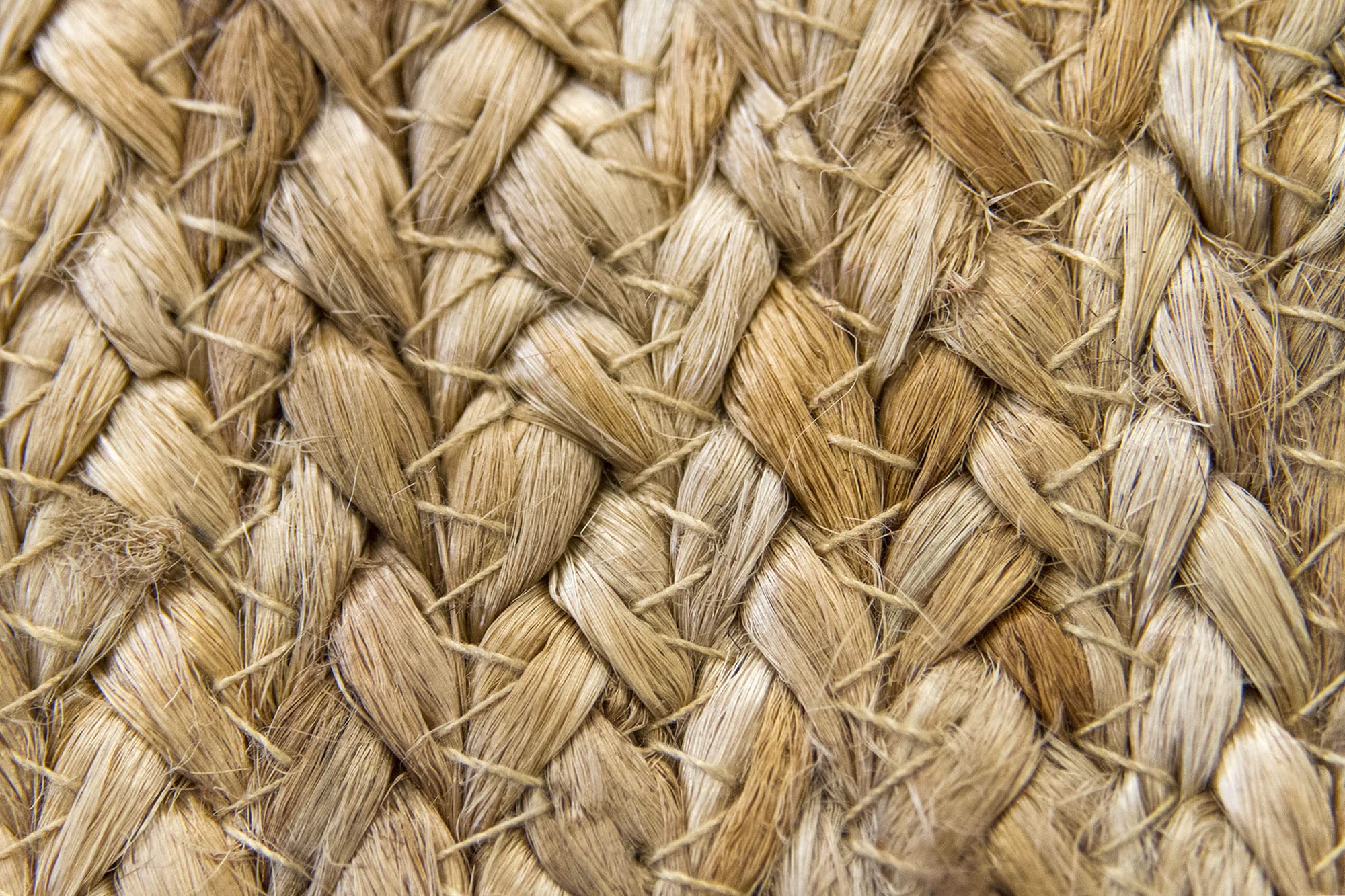 HAMID - Tapis Jute Naturel, Jute Alhambra Rond, Tressé à la Main, Tapis 100% Fibre de Jute pour Salon, Chambre, Décoration, (100x100cm)