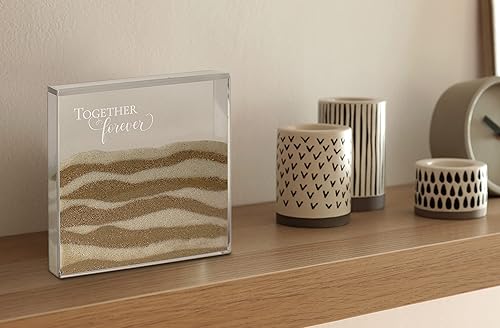 Miniatura 4 de Lillian Rose W Acrylic Together Forever Unity - Juego de ceremonia con 2 recipientes de arena de colores, 1.25 pulgadas, transparente