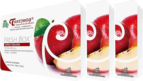 Aroma de calabaza de manzana tipo gel, 3 paquetes, ambientador de coche de rana de árbol
