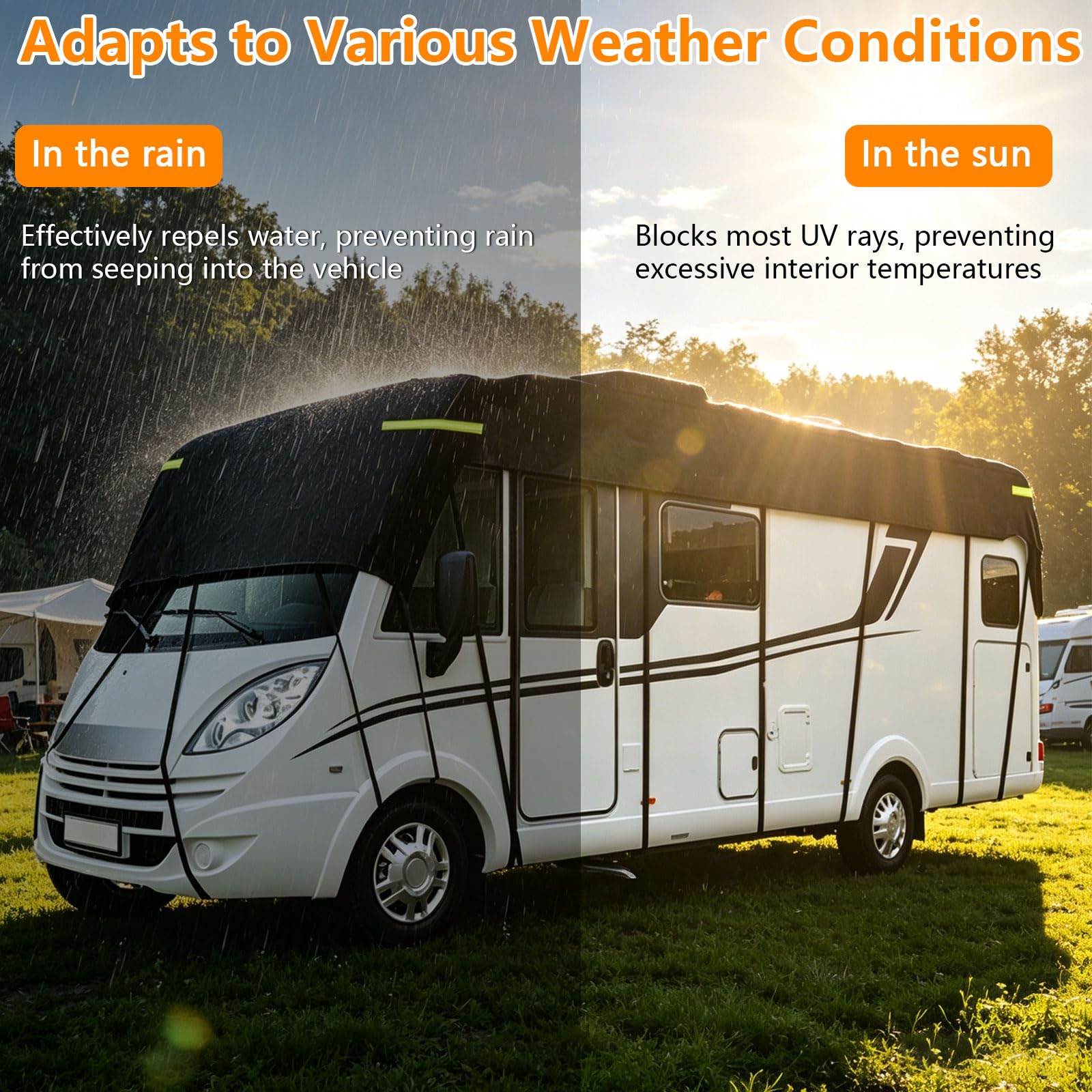 Caravan Dachabdeckung, 6,5M x 3M, 210D Oxford Stoff