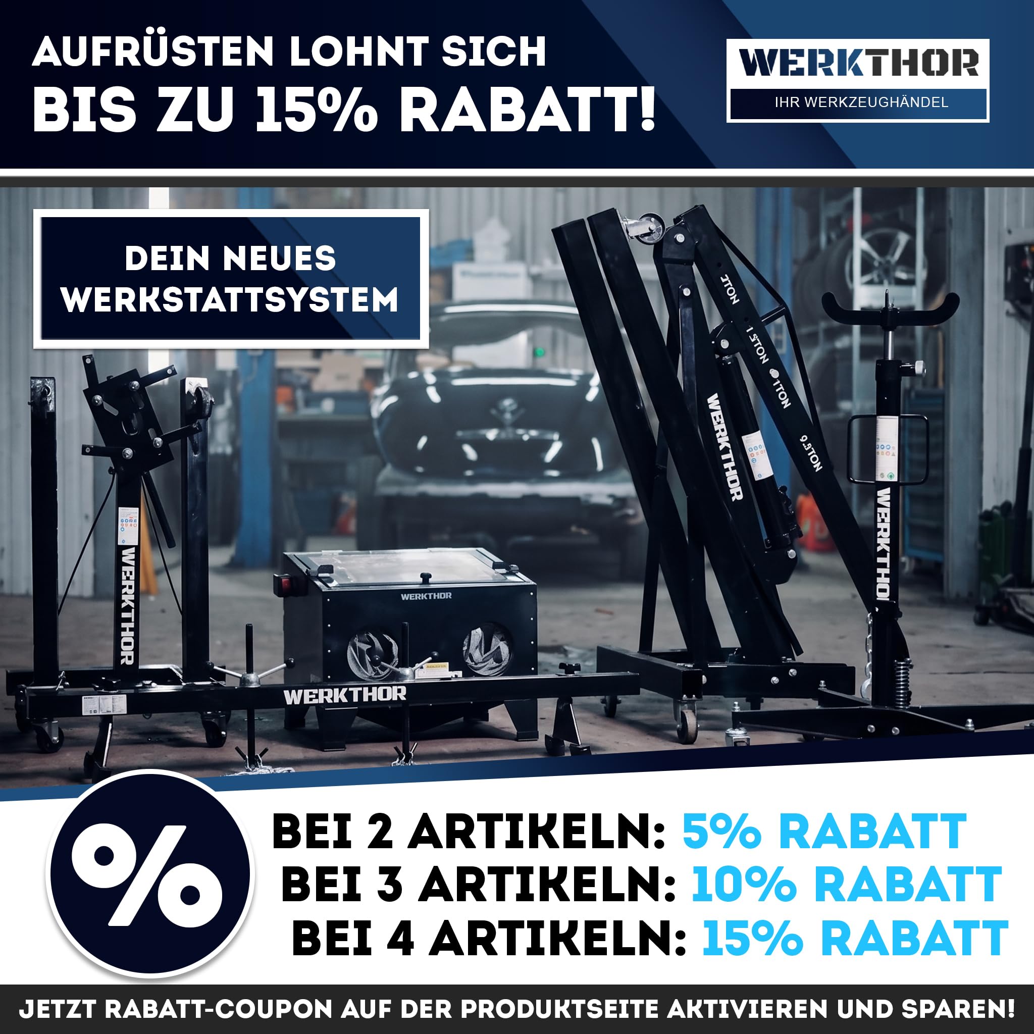WERKTHOR Grue D Atelier 500kg Pliable | Grue de Levage Hydraulique 0.5T 6 roulettes | Grue Atelier Professionnelle pour Moteur & Support Moteur Atelier