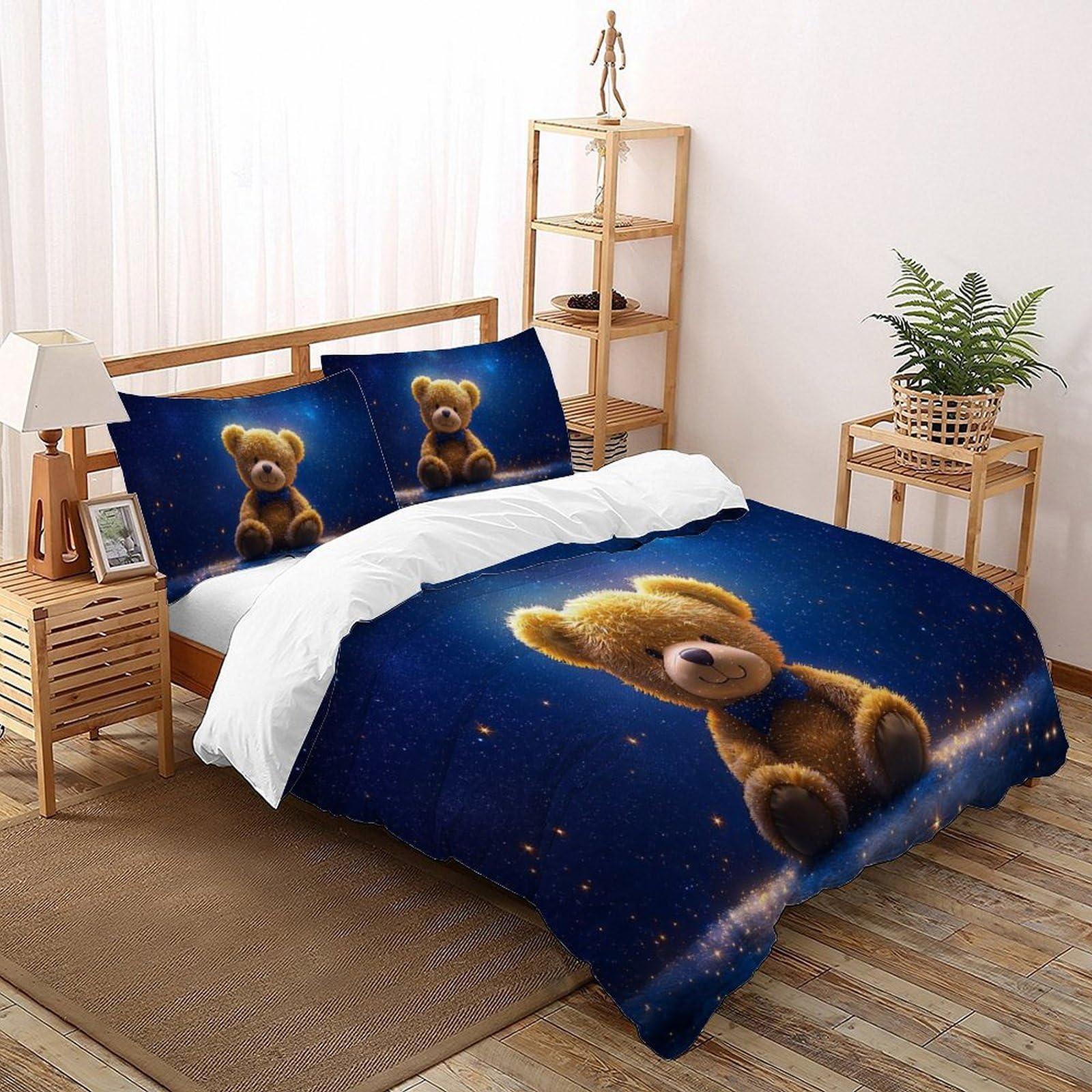 Housse de couette ours en peluche pour créer un nid douillet double