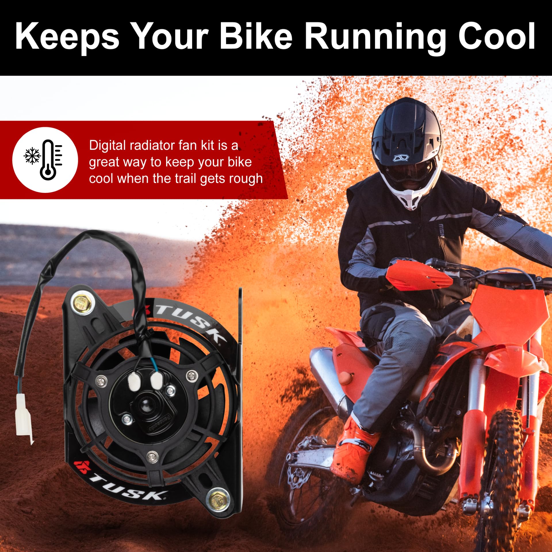 Amazon.co.jp: TUSK タスク デジタルファンキット ラジエターファン