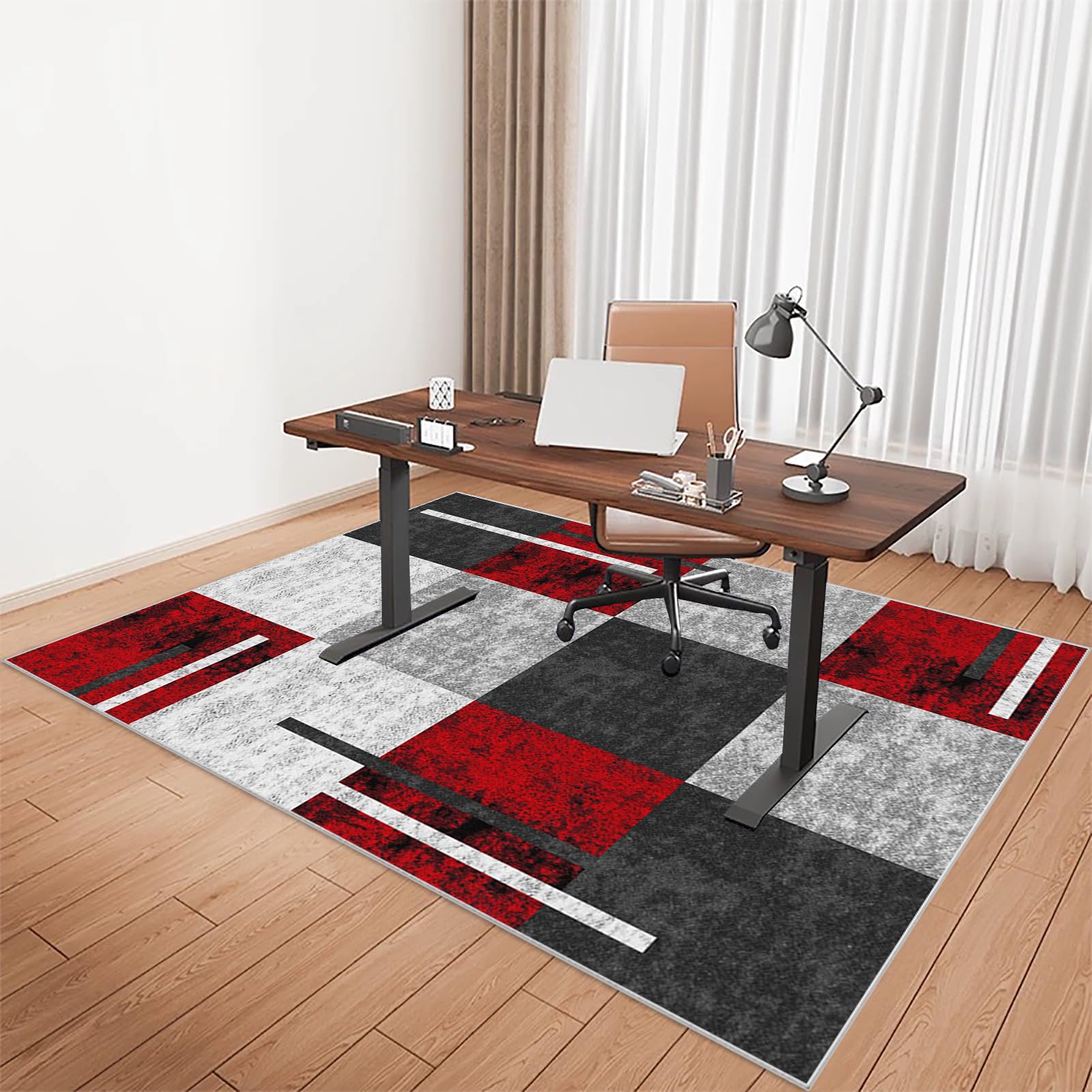 130 x 160 cm Schreibtischstuhl unterlage | Bürostuhl Unterlage | Bodenschutzmatte für Teppich | Gaming Teppich Stuhlunterlage | Bürostuhl Matte | Bodenmatte unter Bürostuhl und Schreibtisch