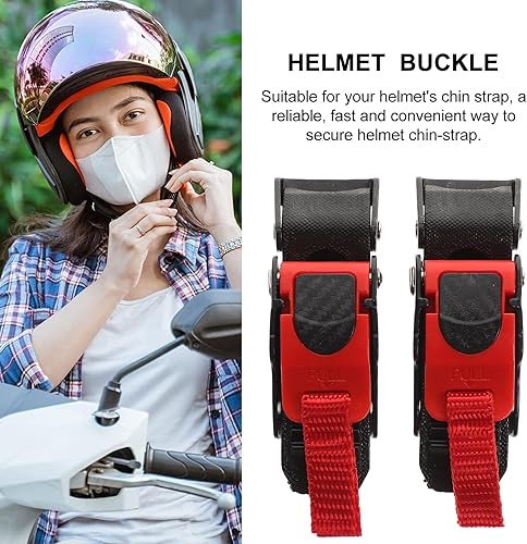 Miniatura 5 de Vaguelly 2 hebillas de liberación rápida para motocicleta, repuesto de correa de barbilla de material ligero, accesorios confiables para un ajuste