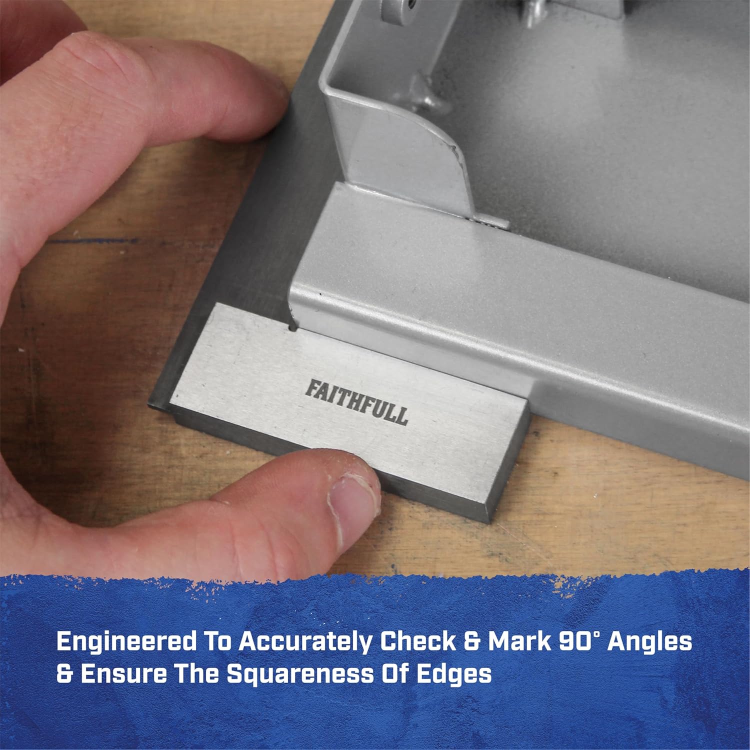 Faithfull Engineers Steel Try Square 75mm (3in) – Precision Ground, Hardened Steel Blade, Accurate Marking, Measuring & Layout Tool for Metalworking & Woodworking