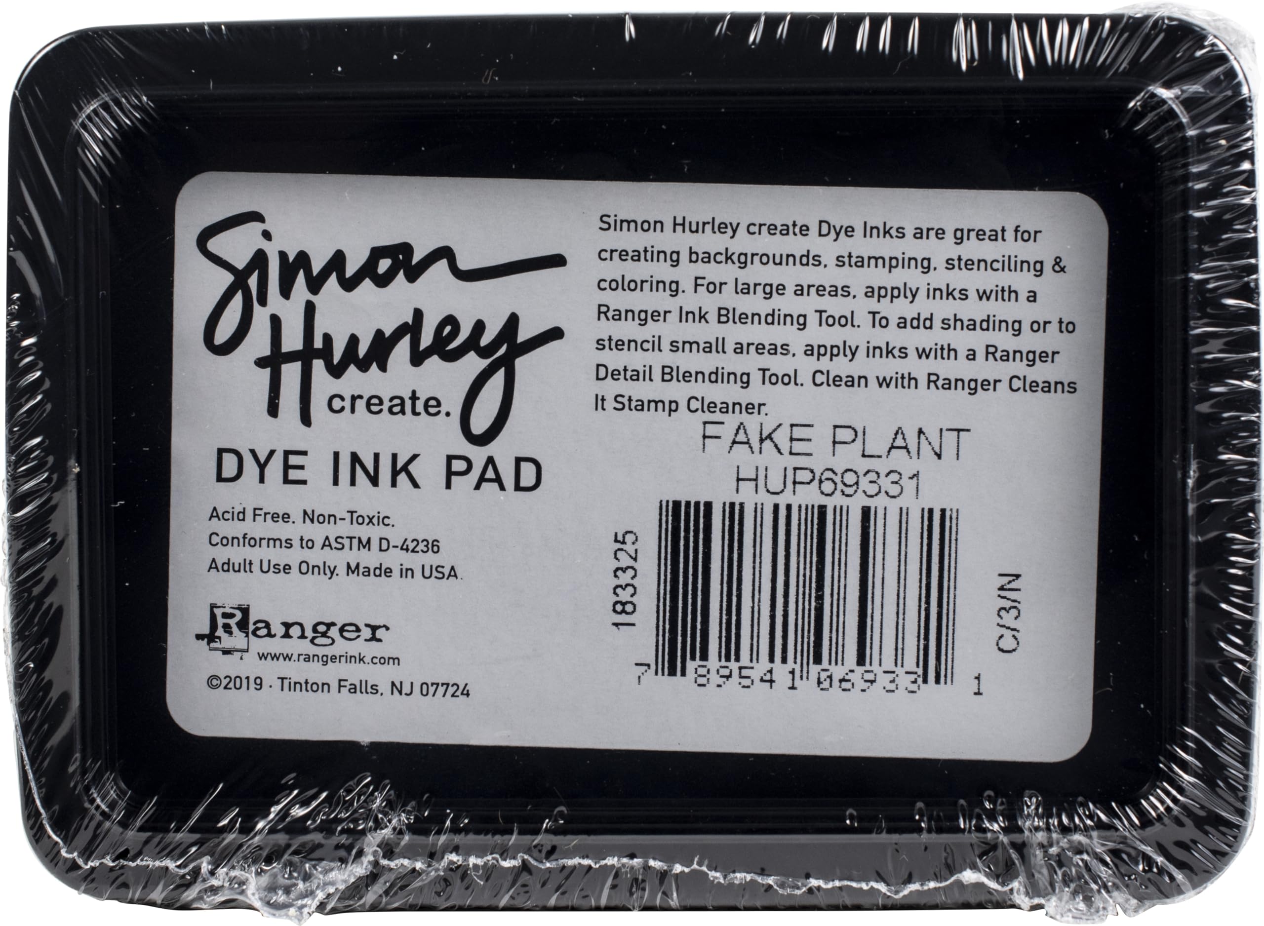 Ranger Simon Hurley Create. - Dye Ink Pad - Fake Plant, 6.99 x 9.53 cm - Image 2