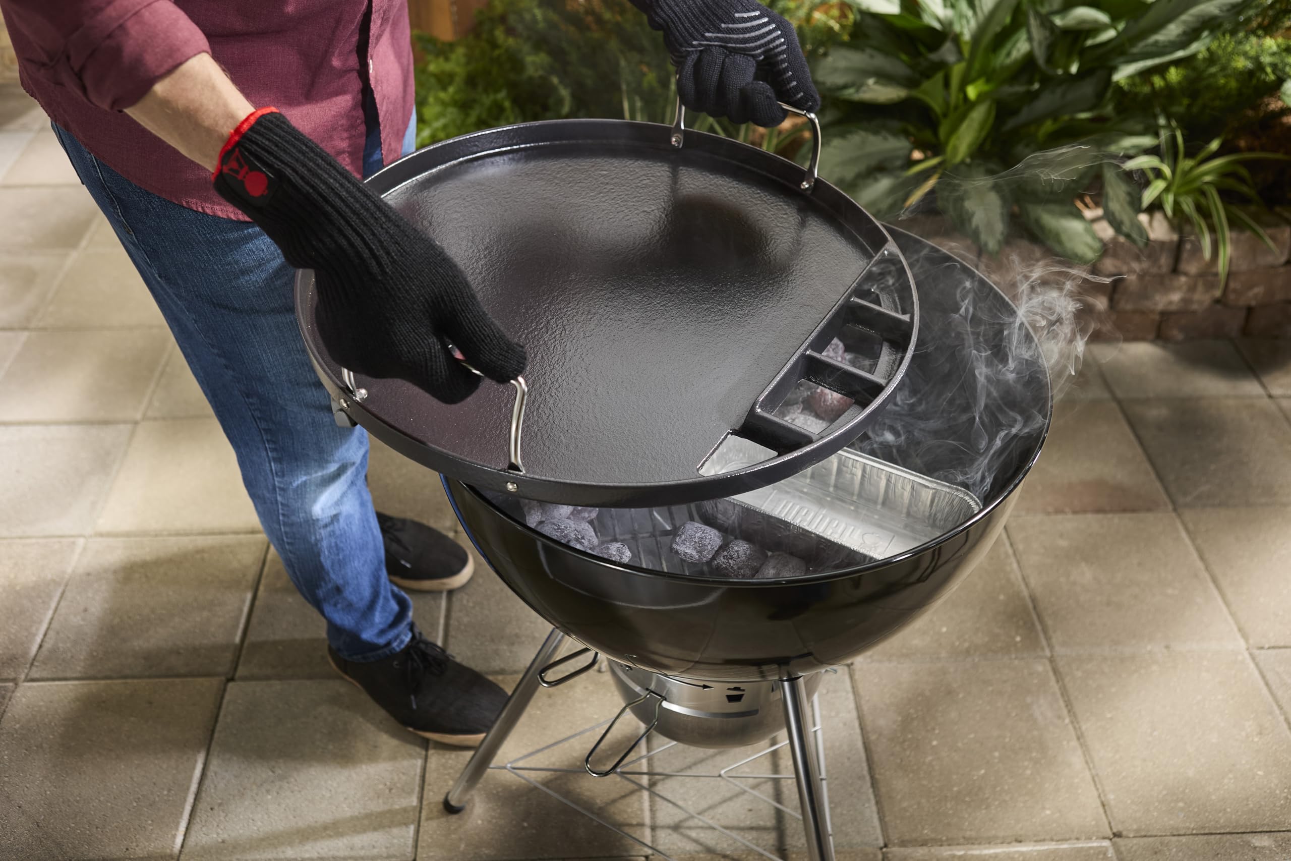 WEBER Plancha do grilla węglowego 57 cm, Czarny