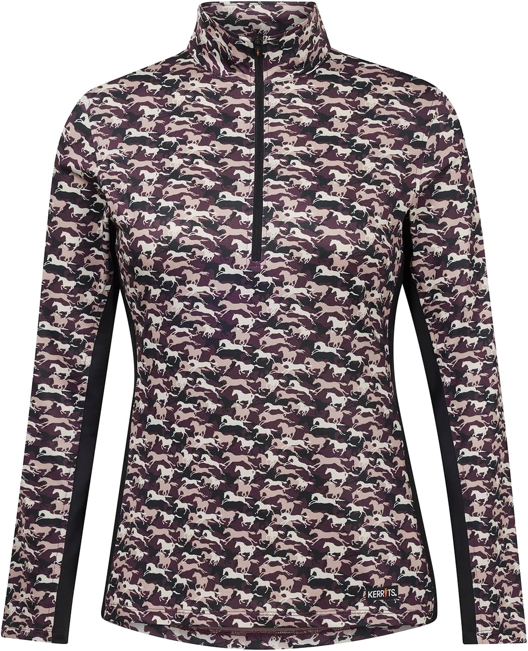 Kerrits Women's Next Level Coolcore Horse Riding Top – Cooling, Long Sleeve Equestrian Sun Shirt with Horse Print
