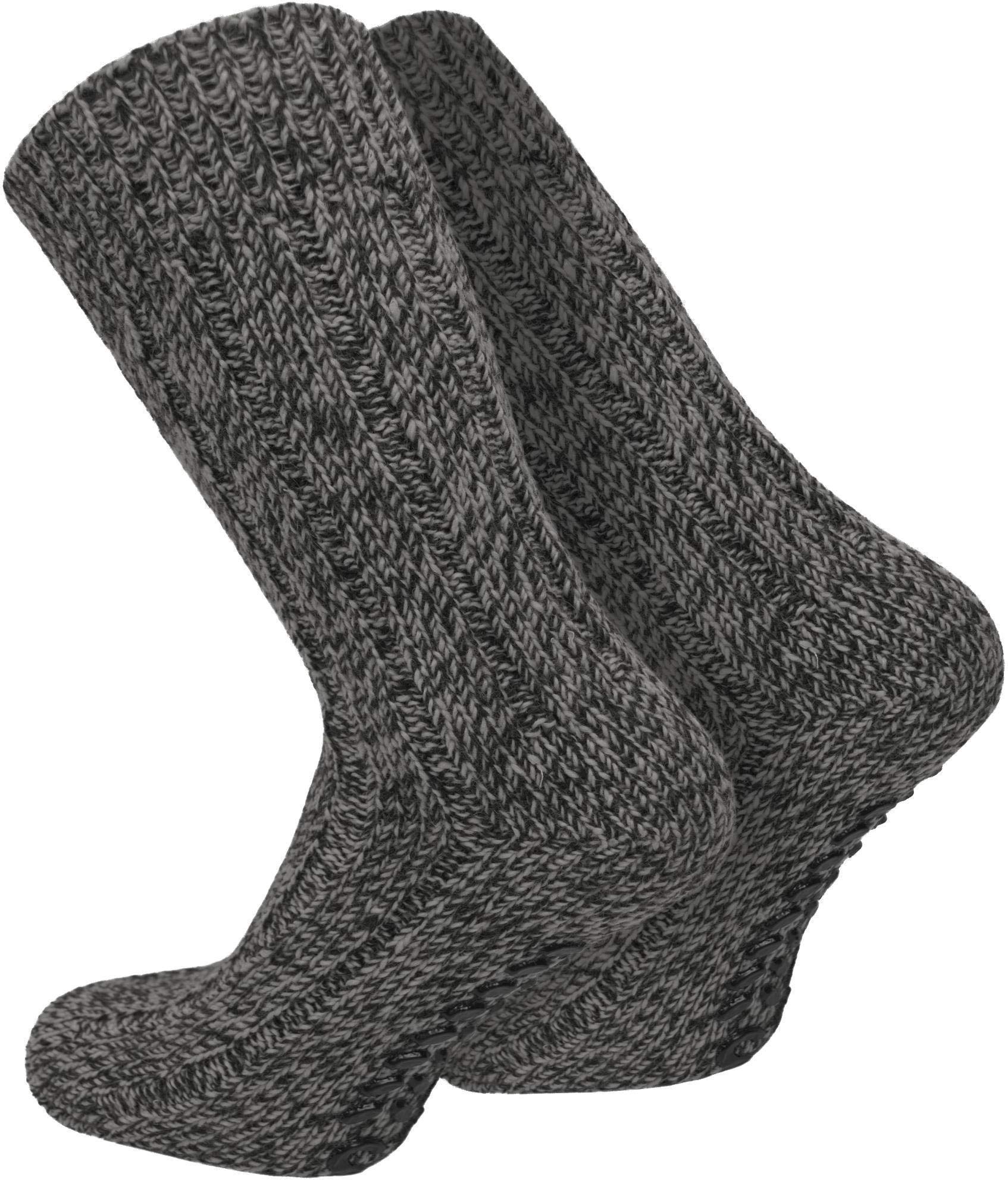2, 4 Paar oder 6 Paar Norweger Strick-Socken mit Antirutsch Sohle, Woll Socken mit ABS Sohle. Hütten Socken