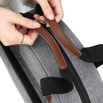 Knitting Bag Yarn Storage Tote, Large Crochet Organizer Bag, Yarn Storage Holder for Crocheting Knitter, Knitting Project Bag, Yarn Storage Bag (Gray)