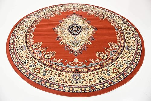 Vista 368 de Unique Loom Reza Collection- Alfombra, Polipropileno, Marrón Marrón/ marfil