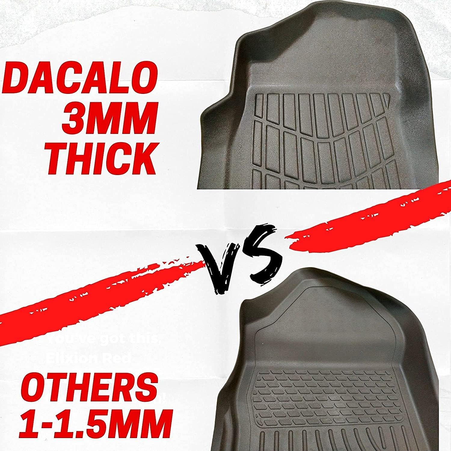 Buy Dacalo Car Floor Mats Fits 16 21 Honda Civic Sedan Hatchback Type R Twice Thicker Tpe Material Heavy Duty All Weather Proof Front Rear Seat Custom Fit Accessories Odorless Black Online In