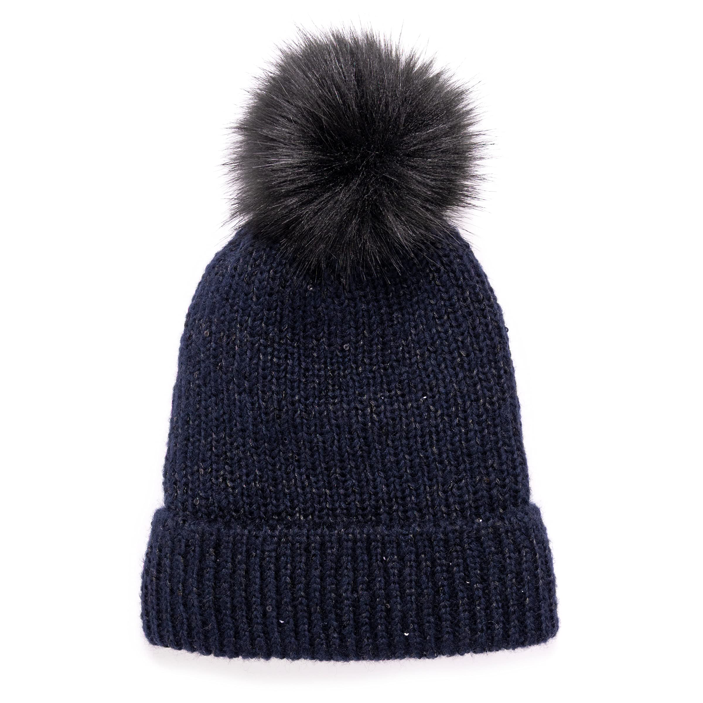 MUK LUKSwomens Muk Luks® Women's Sequin Cuff Cap Cold Weather Hat