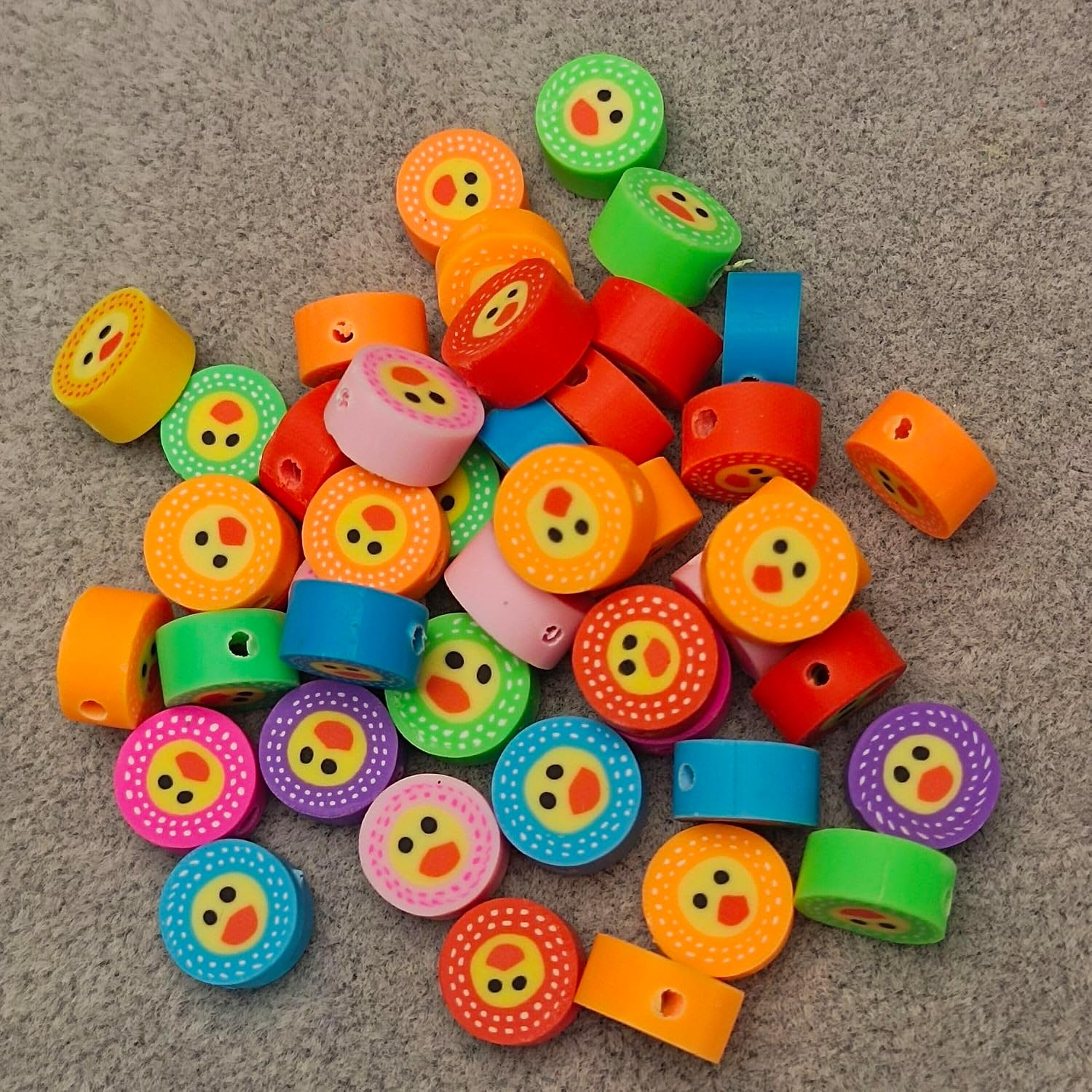 100pcs Duck Polymer Clay Spacer Beads for Women Jewelry Making DIY Bracelet Necklace Hair Clip Accessories (Duck) image 4