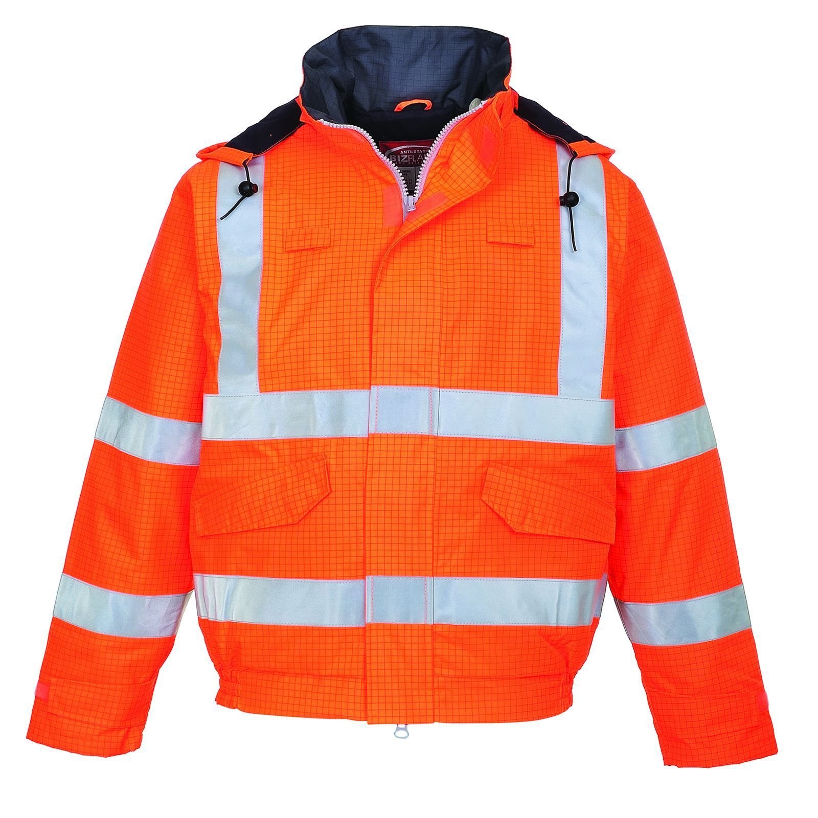 Portwest Orange S778 Bizflame Rain Hi-Vis Antistatic Fr Bomber Jacket