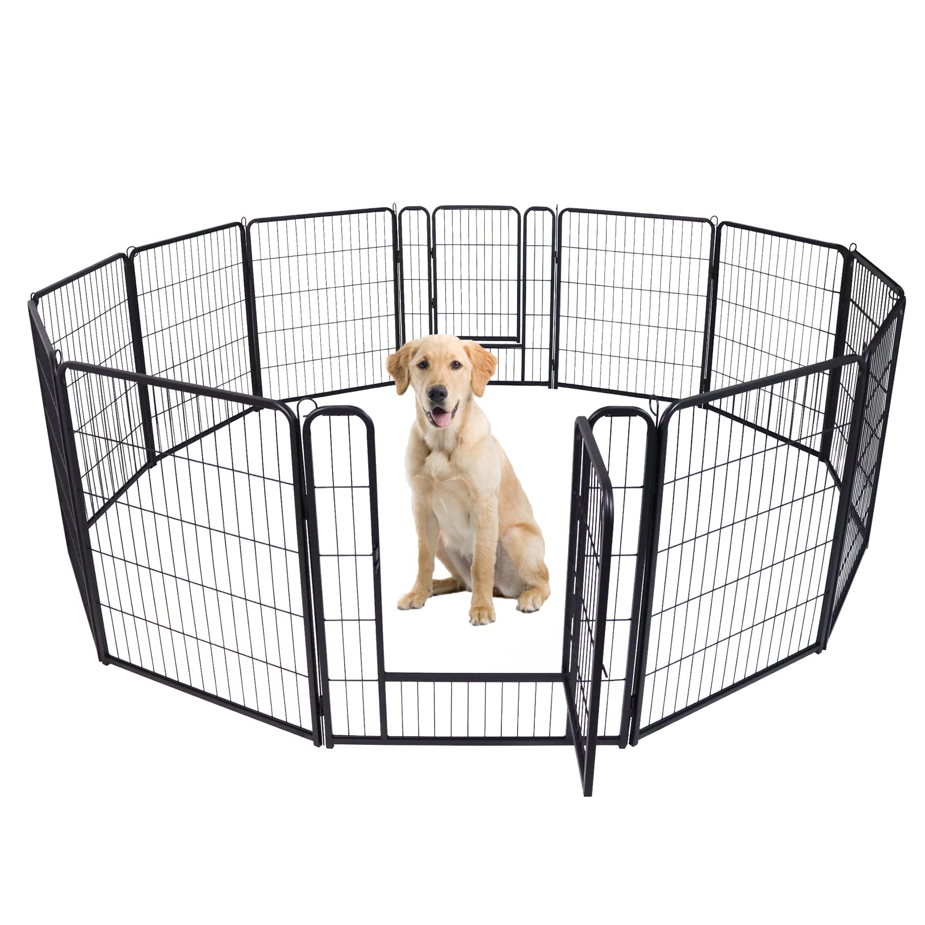 Froadp 12-TLG - Valla para cachorros con puerta (65 x 80 cm), parque para perros
