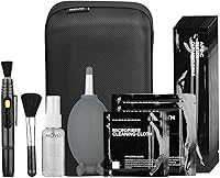 Vista 1 de Movo Deluxe Essentials DSLR Camera Cleaning Kit with 10 APS-C Cleaning Swabs, Sensor Cleaning Fluid, Rocket Air Blower, Lens Pen, Soft Brush, 2X