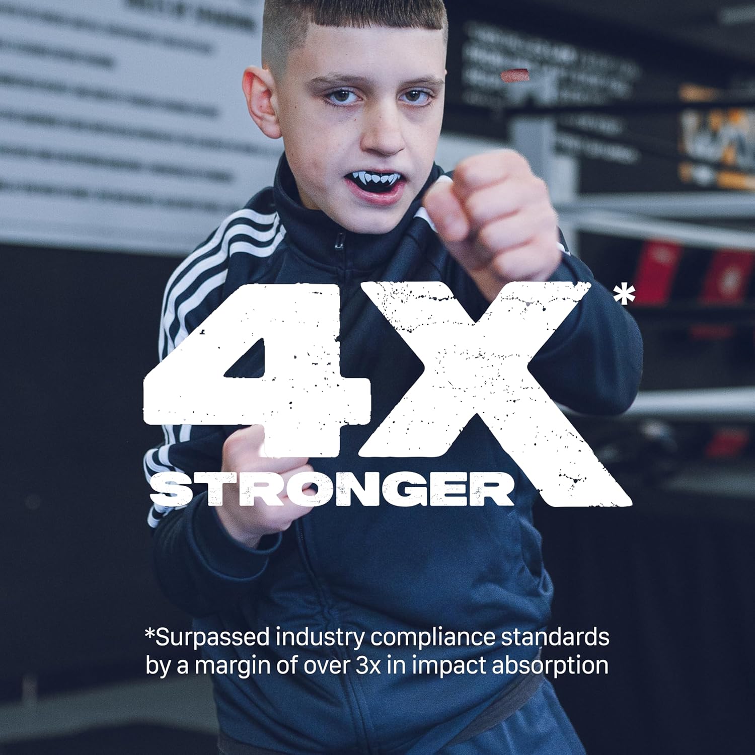 SAFEJAWZ Mouthguard for Braces, Upper & Lower Protection Remoldable Mouth Guard with Case for Boxing, Basketball, Football, MMA, Lacrosse, Hockey and All Contact Sports One Size (Fangz) - Image 3