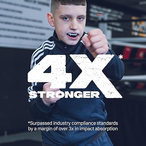 Miniatura 2 de SAFEJAWZ Protector bucal para aparatos ortopédicos, protección superior e inferior, protector bucal extraíble con estuche para boxeo, baloncesto,