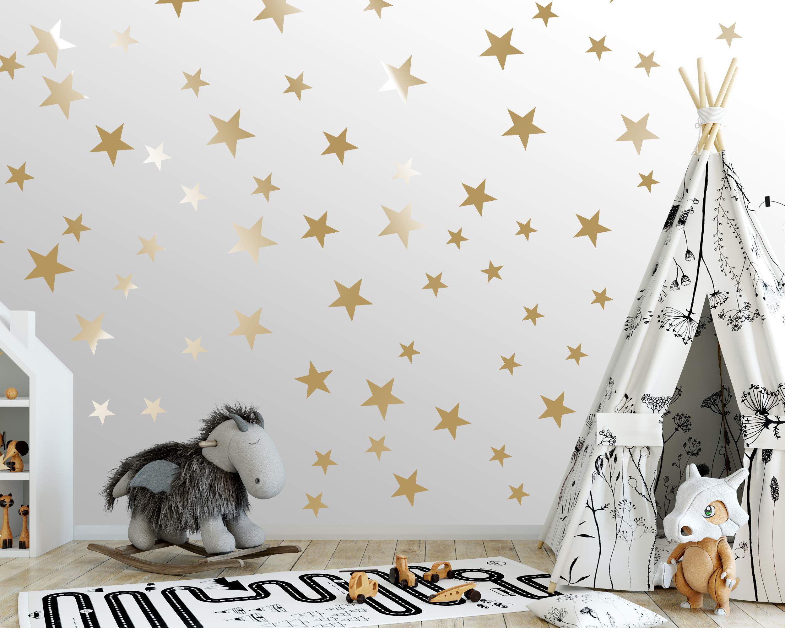 Adesivi Murali Stelle 25 Pezzi - Decorazione Camera Bambini, Color Pastello, Rimovibili Senza Residui - Foto 2