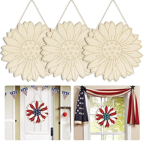 Large 12" Wooden Spring Ornaments to Paint Star Crafts, DIY