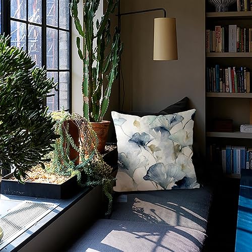 Miniatura 2 de Juego de 2 fundas de almohada decorativas de 18 x 18 pulgadas, con estampado de terciopelo de otoño para sofá, fundas de almohada para exteriores,