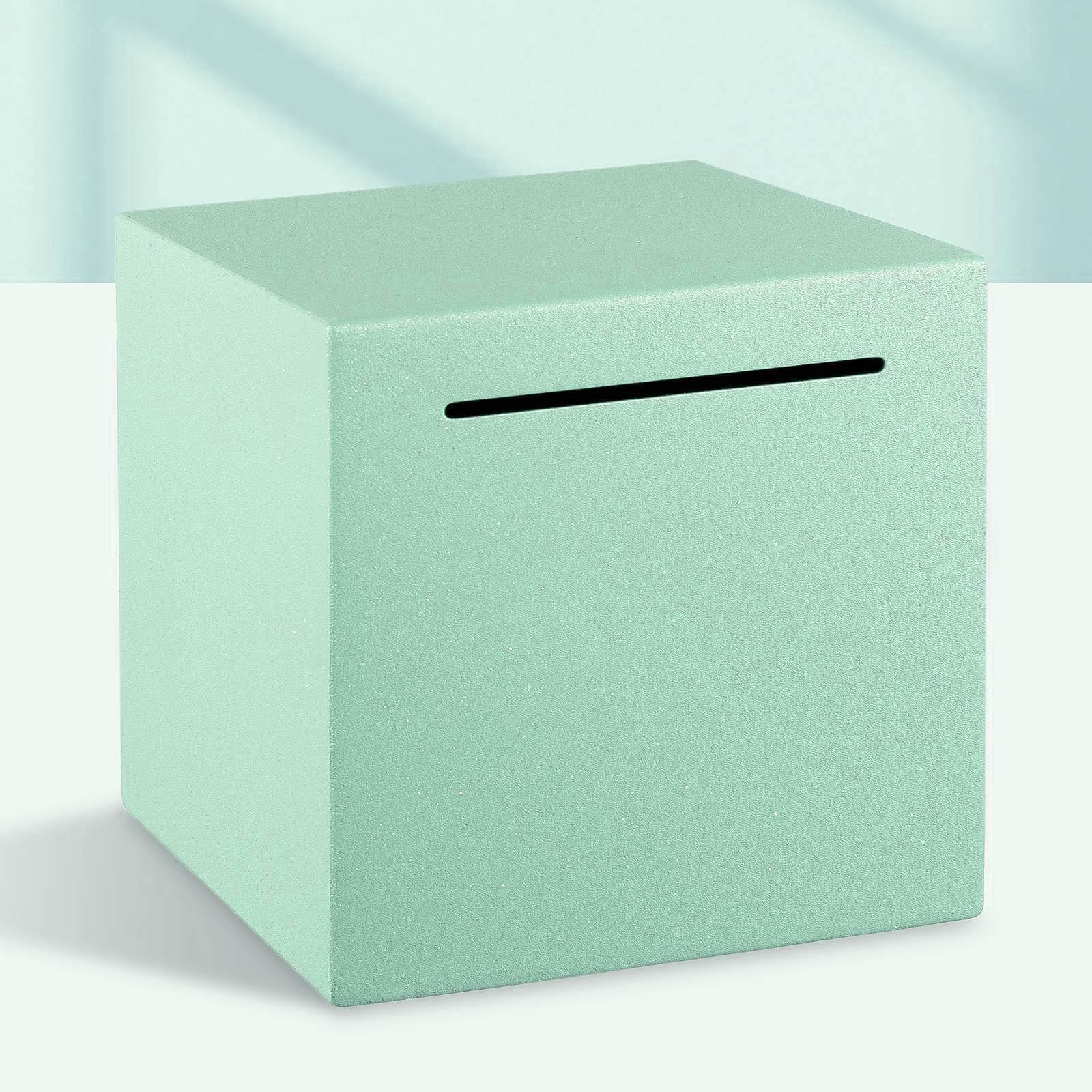 Piggy Bank for Adults,Safe Piggy Bank Made of Stainless Steel,Can Only Save The Piggy Bank That Cannot be Taken Out (Green, 4.72IN)