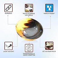 Vista 7 de Juego de 4 cuencos vikingos nórdicos medievales recreados Cuenco de cuerno Cuencos para servir y afeitar, regalo para madre, padre y esposo