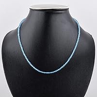 Vista 140 de Natural Moonstone Gemstones Choker Necklace, Faceted Rounds Beads, Silver Plated Jewelry, Healing Crystals, Birthday, Handamde, Minimalist, Women