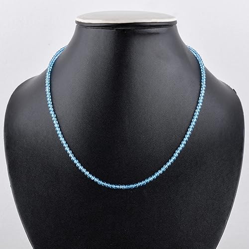 Miniatura 140 de Natural Moonstone Gemstones Choker Necklace, Faceted Rounds Beads, Silver Plated Jewelry, Healing Crystals, Birthday, Handamde, Minimalist, Women