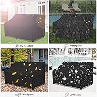 Vista 7 de okcool Funda resistente para sofá de patio, 100% impermeable, de 3 plazas, para exteriores de hasta 76 pulgadas de ancho x 32.5 pulgadas