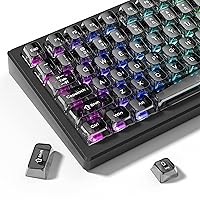 dagaladoo Grigio chiaro keycaps, copritasti trasparenti 60 75 100 percento