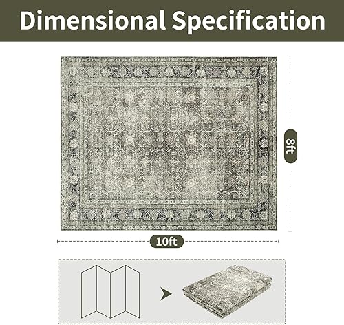 Miniatura 53 de Alfombra abstracta moderna de 3 x 5, antideslizante, resistente a las manchas, lavable, con respaldo de goma, alfombra de suelo que no desprende