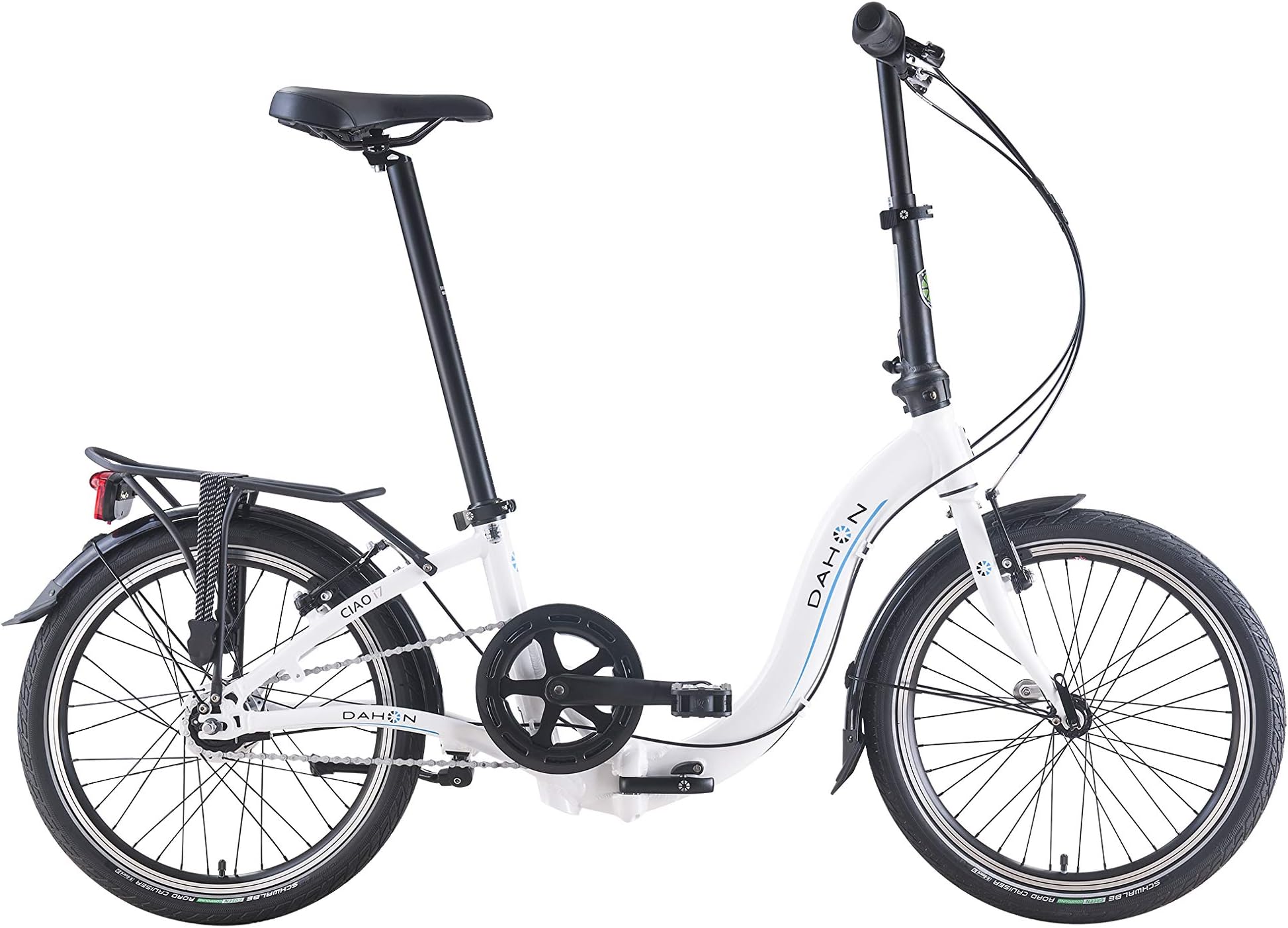 DAHON 7 Speed Ciao i7 Folding Bike, White, 20 inch