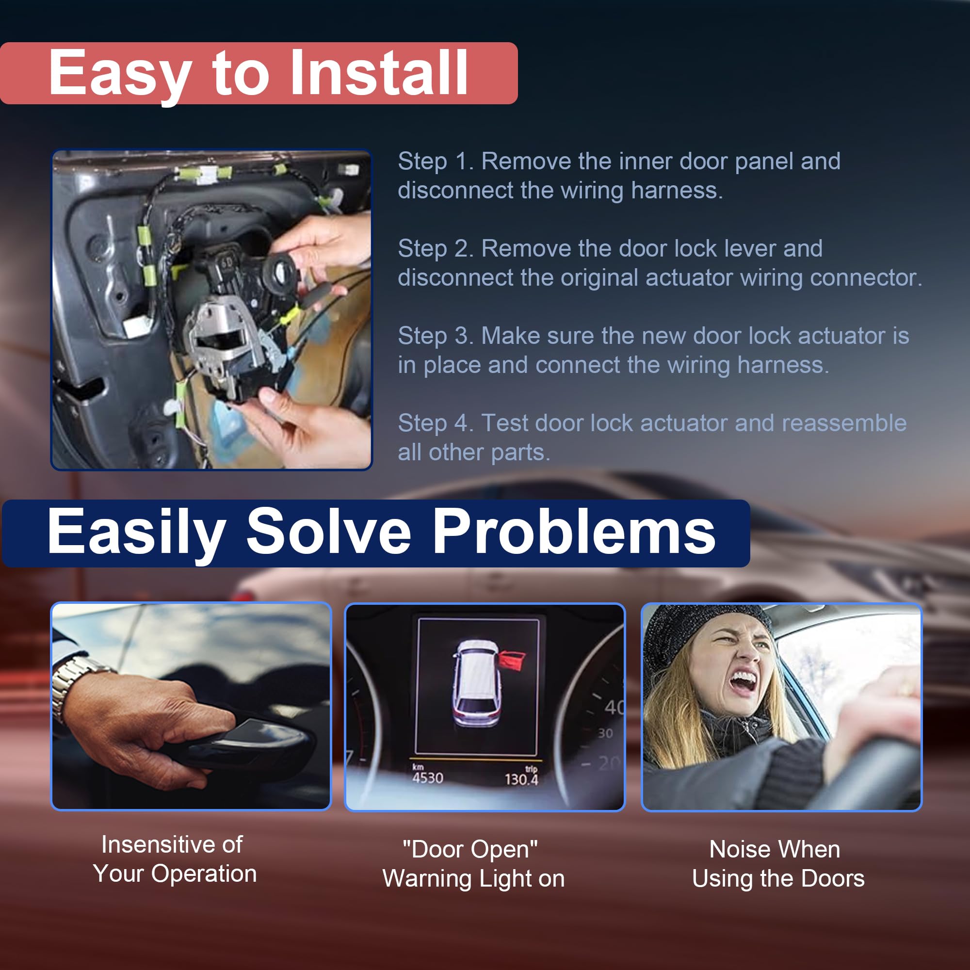 Amazon.co.jp: リッチドアロックアクチュエータモーターフロント左運転