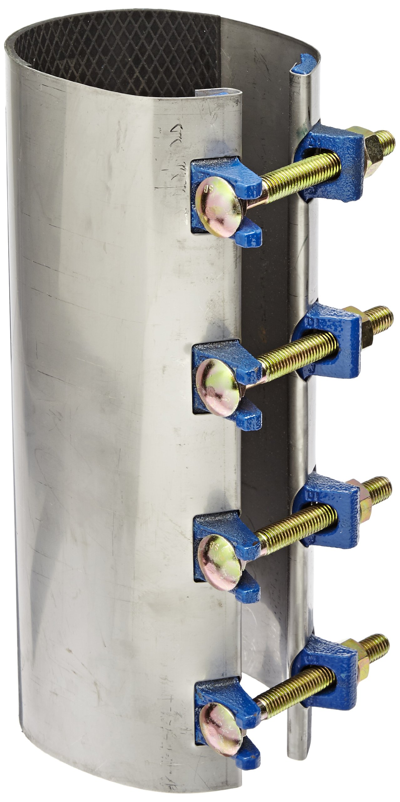 Smith-BlairStainless Steel Repair Clamp, Redi-Clamp, Carbon Steel Bolt, 4 Bolts, 12" Length, 4" Pipe Size