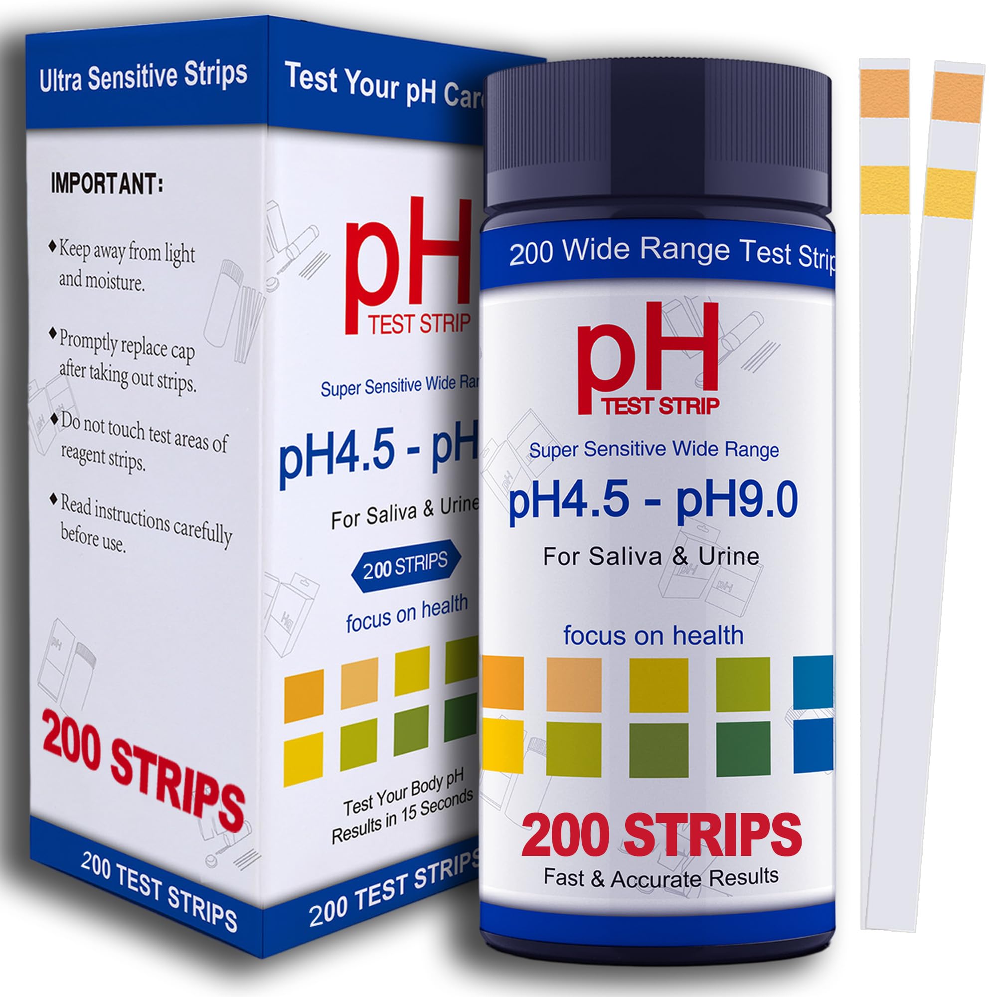 Urine & Saliva pH Test Strips - Monitor Your Health -1