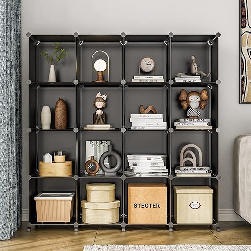 Miniatura 2 de Organizadores de armario, estantes de almacenamiento de armario de 16 cubos, organizadores y almacenamiento de armario, estantes organizadores de