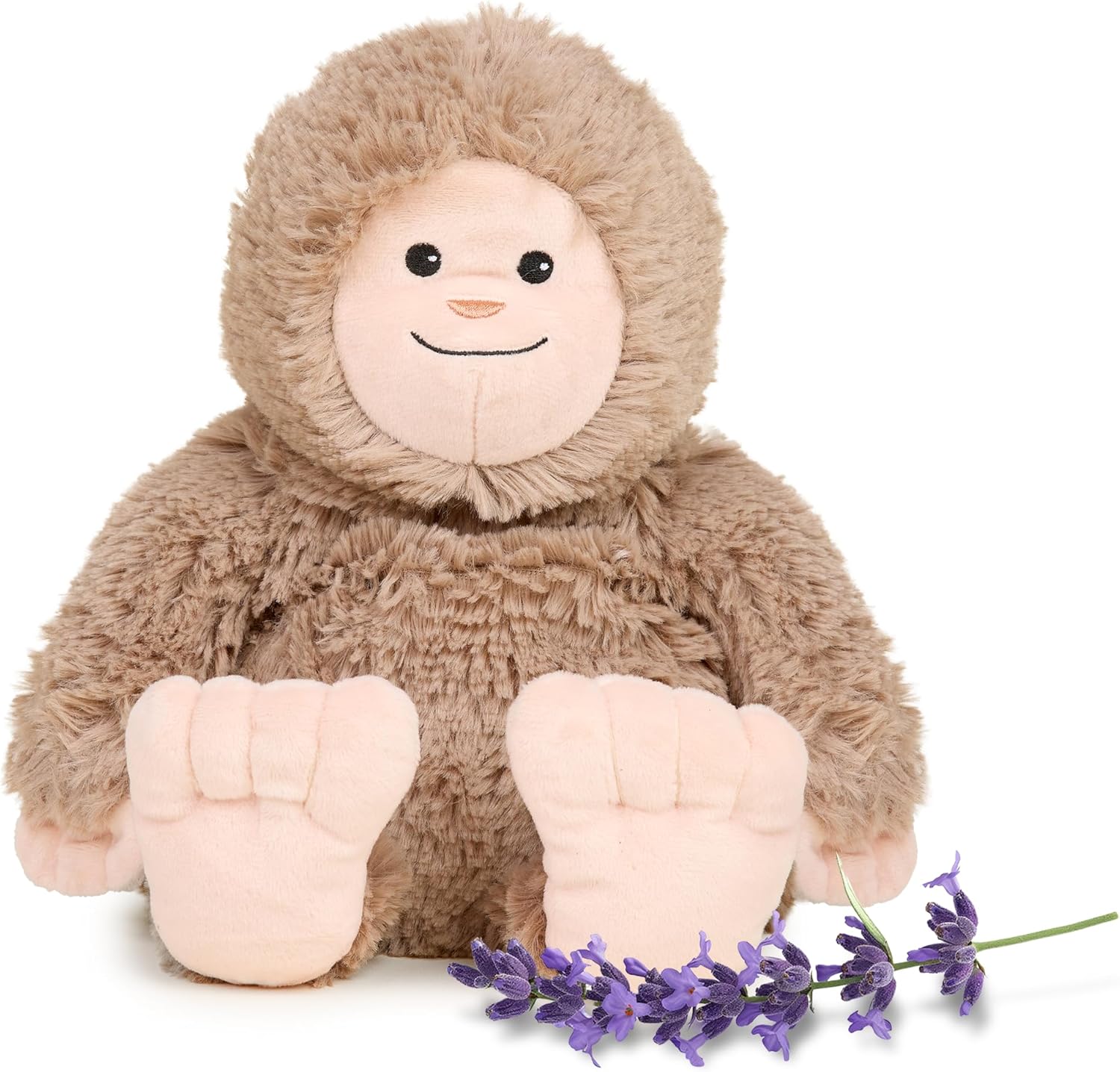 warmies Microwavable & Weighted Stuffed Animals, Bigfoot - Heated Stuffed Animal Plushie for Warmth & Comfort - Cute Soft Plush Toys for Adults & Children (Boys, Girls, Babies & Toddlers)