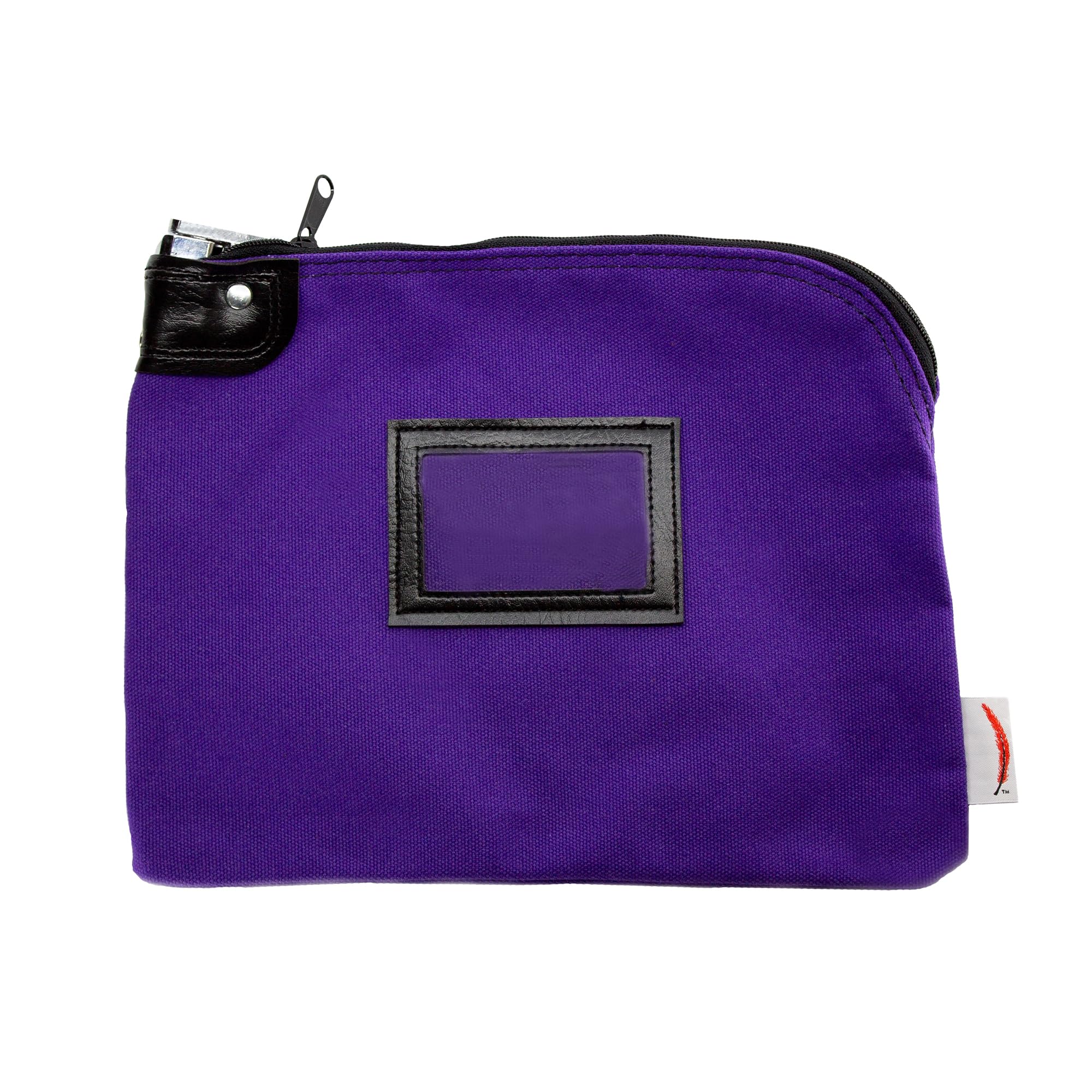 Cardinal bag supplies Locking Canvas Cash Bag with Keys – 9" x 12" Bank Deposit Bag with Pop-Up Lock and ID Cardholder for Secure Money Storage Safe,