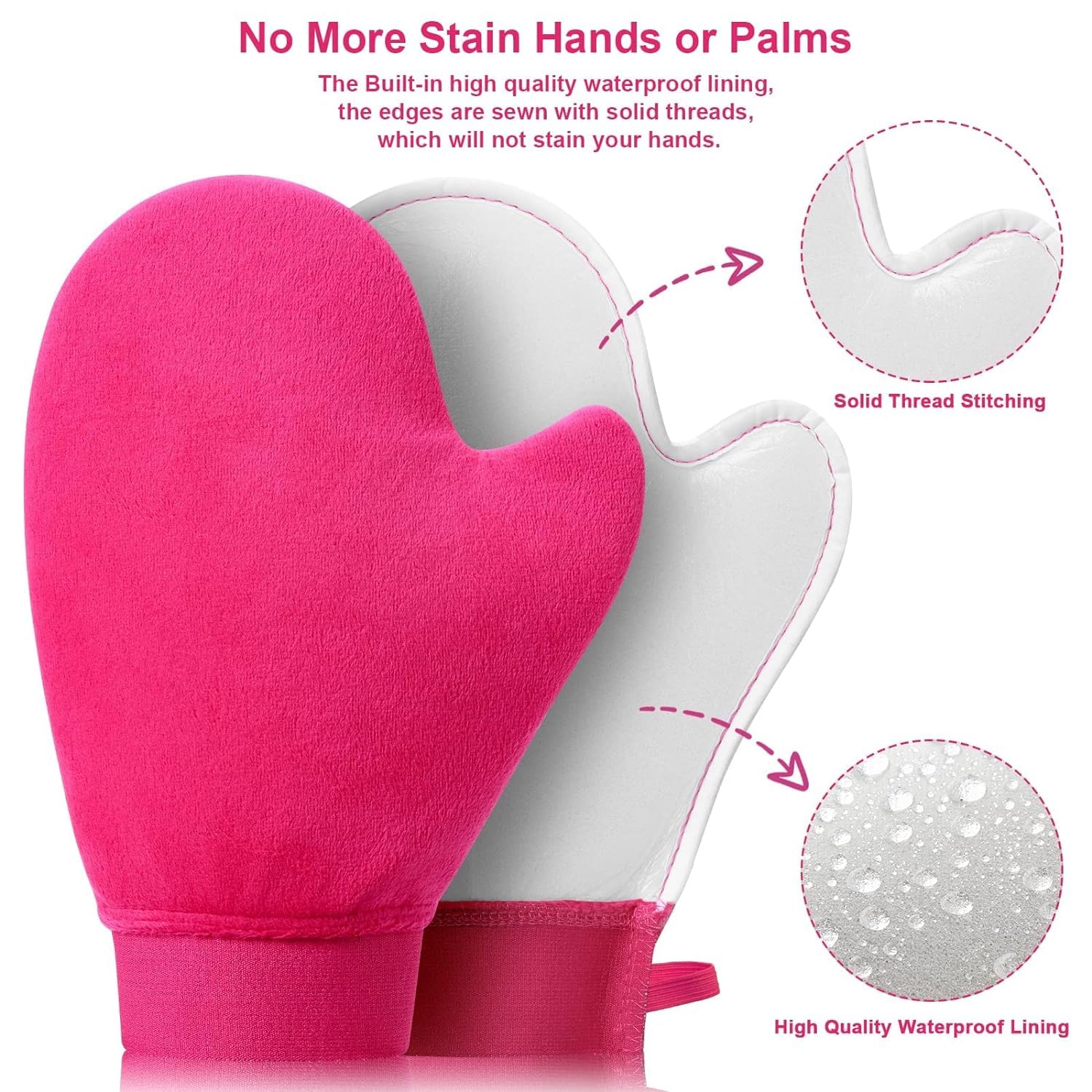 KELILO UK Patented Self Tanning Mitt 2 in 1 Kit with Fake Tan Mitt and Back Tanner Applicator - Image 3