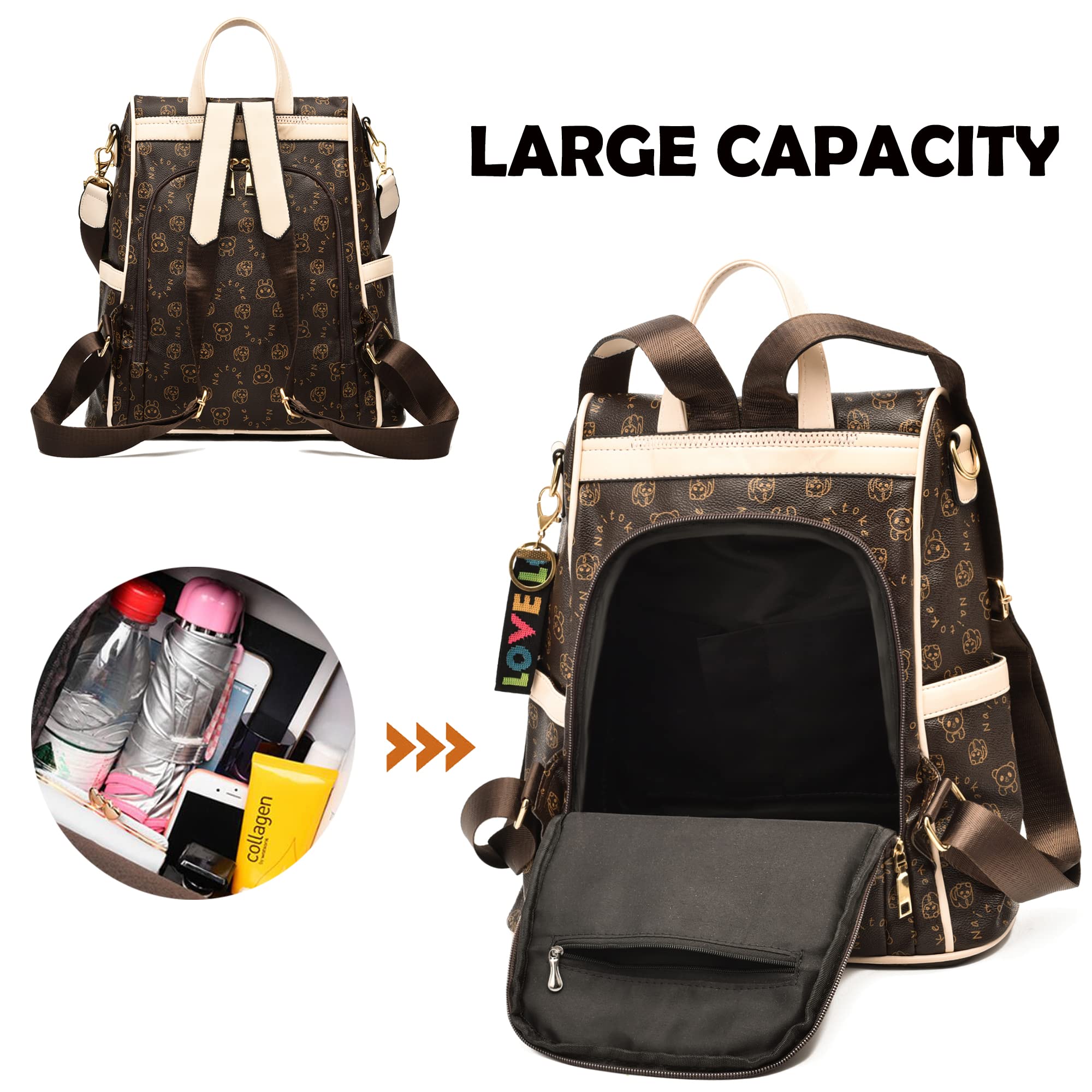 shepretty Zaino Donna Borsa Tracolla Zainetto impermeabile.