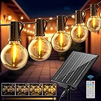 FIFlying Catena Luminosa Esterno Solare 17M/56FT, G40 Catena Luminosa Solare con 24+1 LED