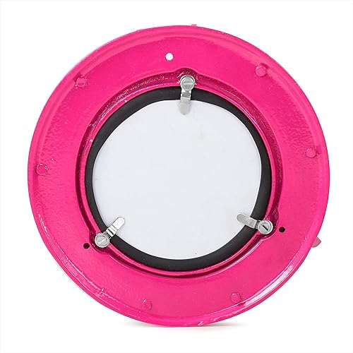 Miniatura 6 de Espejo colgante de ojo de buey náutico rosa hecho a mano  Réplica funcional y abrible de ojo de buey redondo (10 pulgadas)