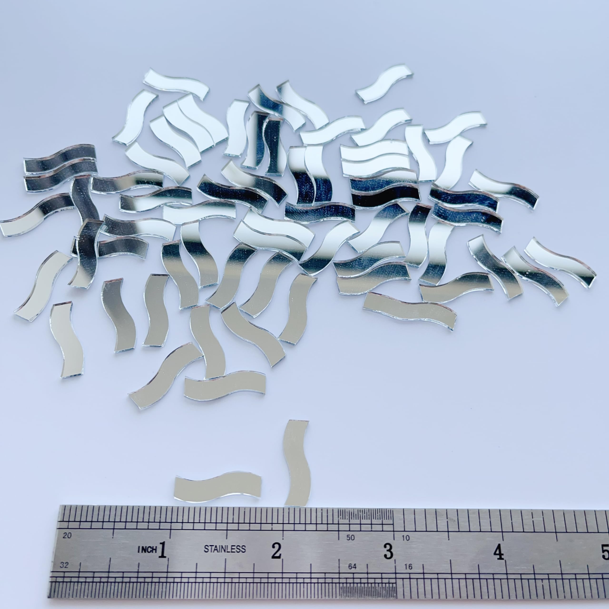 Amazon.com: Set of 100 Pieces Glass Mirrors, Wavy Shape Mirror